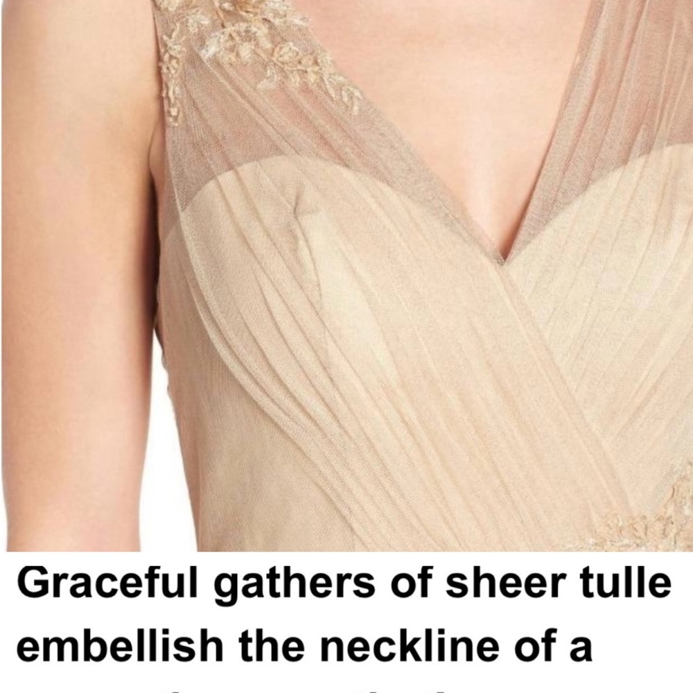 Jenny Yoo Emilie formal gown size 14 champagne